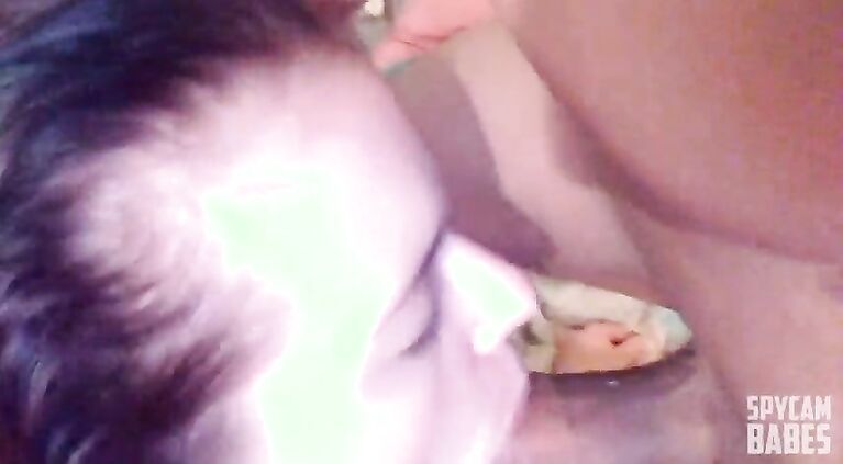 SPYCAM - Closeup Ass to mouth, barely legal slavic eats cum