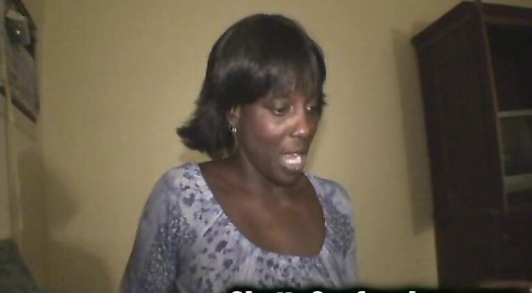 Ebony Hooker Bitch ESCAPED with her LIFE to come suck my Weener!