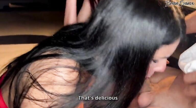 Two horny Latinas Amanda Rabbit and Yenifer Chacon give me a double blowjob and we have a threesome. Brian Evansx