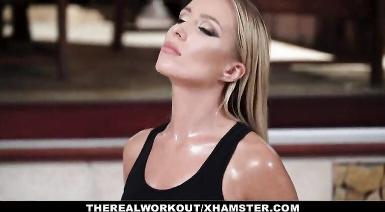 Hot Fit Gal Angelika Grays Works Out On Her Trainer's Cock