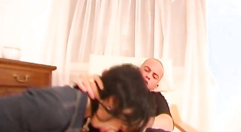 An amazing German woman gets her throat and shaved pussy fucked hard