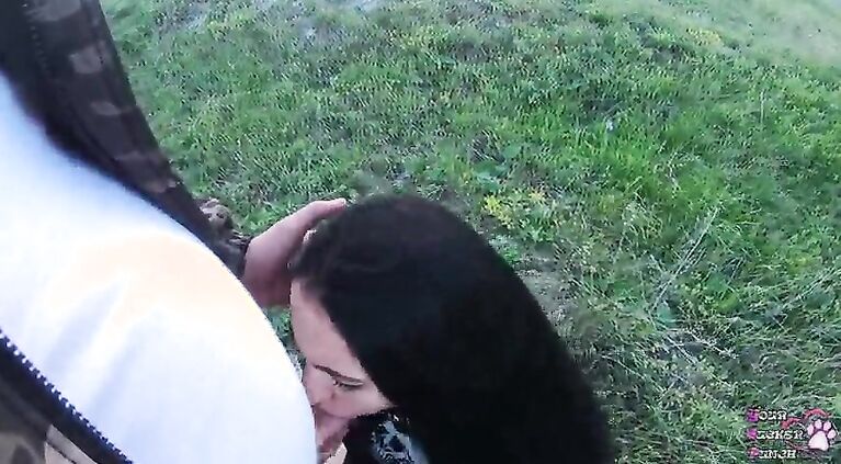 Fucked a Goth Teen in Front of the Whole City