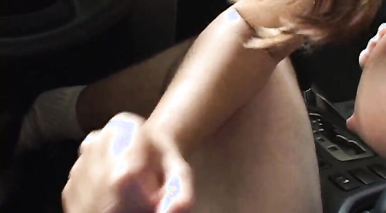 This unbelievably horny big tits handjob in the car makes you want more