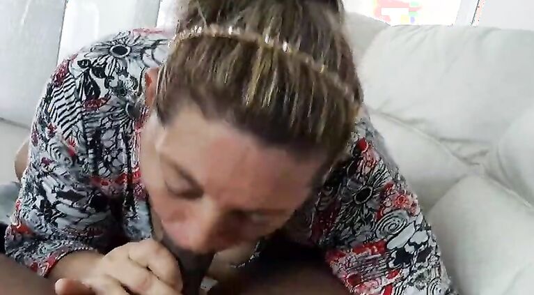 I love how my stepmom sucks my cock.