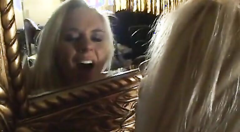 Superb blonde slut gets her asshole and pussy drilled by black dick