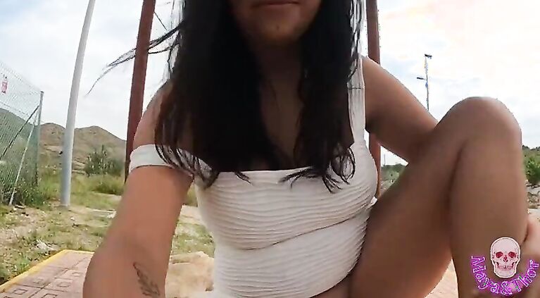 ADVENTURE SEX risky fuck at urban bus stop