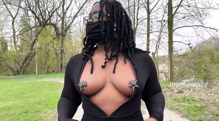 Out for a walk in a sheer jumpsuit