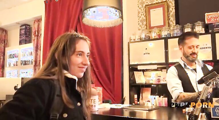Amateur babe Carolina learns a few lessons in a sex-shop before her ROUGH POUNDING!