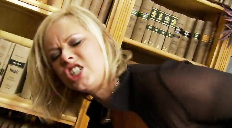 Blonde In Fishnets Anna Joy Gets Her Shaved Pussy Fucked And
