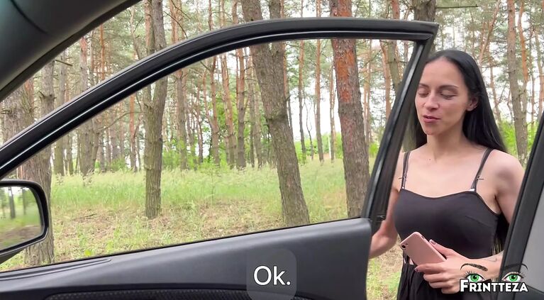 StepSister Fuck and Suck in the Car. Throatpie