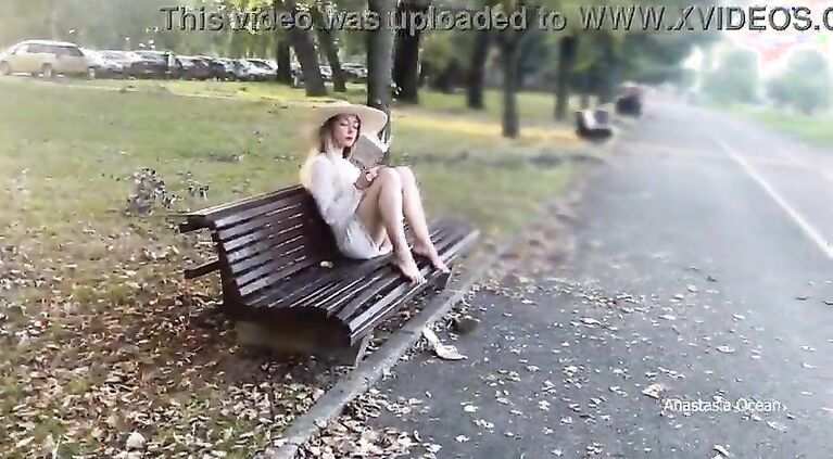 My wife is flashing her pussy to people in park. No panties in public.