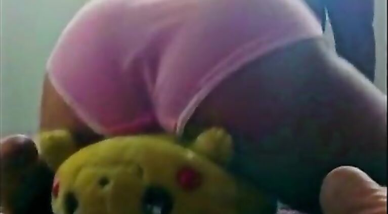 arab bouncy boobed girl humping a Pokemon plushy