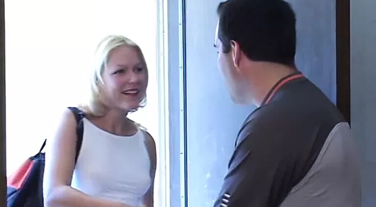 Horny guy calls young babysitter and seduces her to fuck him