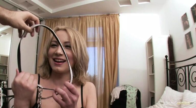 This filthy blonde chick gets off on submission especially