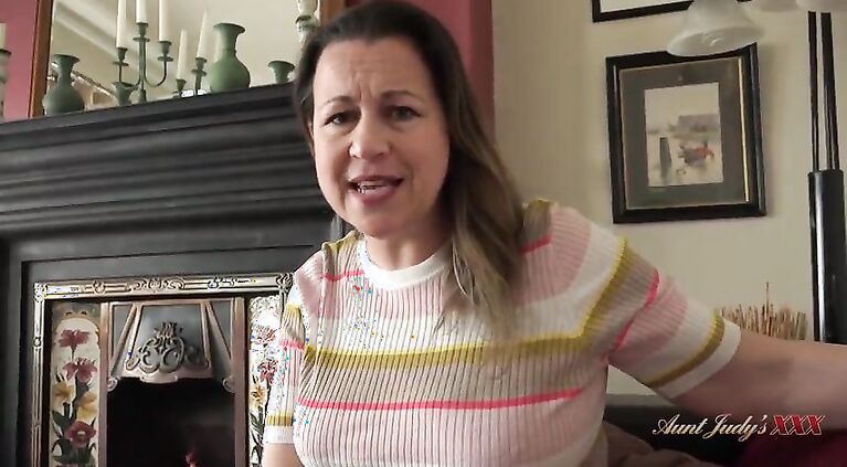AuntJudysXXX - Your Busty 49yo Step-Aunt Eva Jayne sucks your cock (POV Experience)