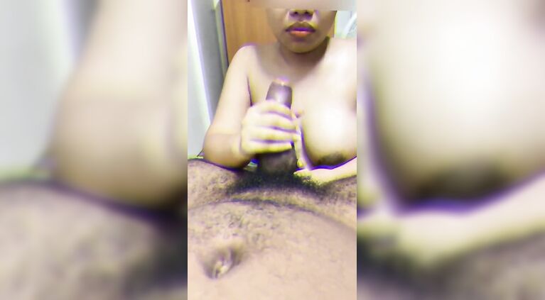 Asian Wife Giving Hot Blowjob & Handjob